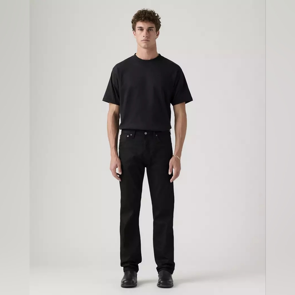 Levi's 501 Button Fly Men's Black Jeans 42x30 Straight Leg Streetwear